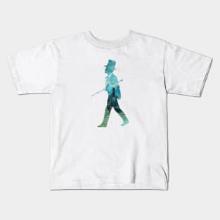 Victorian watercolor train silhouette Kids T-Shirt